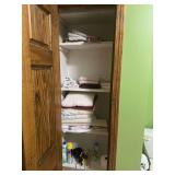 Assorted Bathroom Linens and Household Supplies