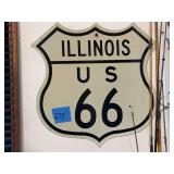 Illinois US Route 66 Highway Sign