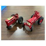 Lot of Two International Harvester Farmall Diecast Toy Tractors