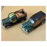 Set of Two Diecast Model Vehicles: True Value Hardware Truck and Wix Woody Wagon