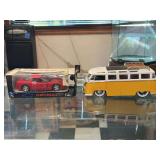 NewRay 1/32 Scale Chevrolet Corvette and Volkswagen Bus Die-Cast Models