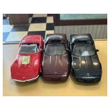 Collection of Three Chevrolet Corvette Diecast Model Cars