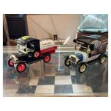 Set of Two Diecast Ford Model T Delivery Trucks, Texaco and Remington Country
