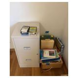 Collection of 8-Track Tapes and Assorted Office and Hobby Supplies