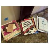 Collection of Assorted Music Instruction Books and Sheet Music