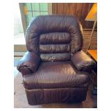Dark Brown Leather Recliner Chair