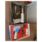 Snap-on Air Hammer Kit with Assorted Attachments and Storage Case