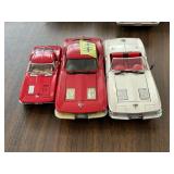 Collection of Three Chevrolet Corvette Diecast Model Cars