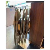 Set of Four Metal Folding Chairs with Padded Seats
