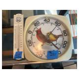 Route 66 Vertical Thermometer and Cardinal Dial Thermometer Set