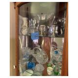 Assorted Glassware and Metal Tableware Collection