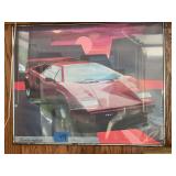 Framed Lamborghini Countach Poster Print