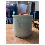 3 Gallon Stoneware Crock with W.P. White S.P. & S. Co. Illinois Stamp