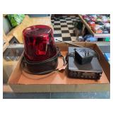 Uniden Bearcat BC350A Radio Scanner and Red Warning Beacon Light