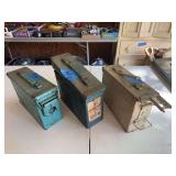 Collection of Three Metal Industrial Storage Containers