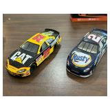 Lot of Two NASCAR Diecast Model Cars: Ward Burton #22 Caterpillar Dodge and Rusty Wallace #2 Ford Taurus