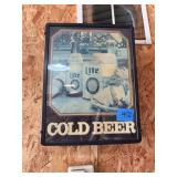 Miller Lite Cold Beer Illuminated Wall Sign