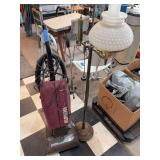 Eureka Precision Upright Vacuum Cleaner and Floor Lamp with Hobnail Glass Shade