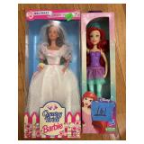 Lot of Two Dolls: Country Bride Barbie and Disney Princess Ariel