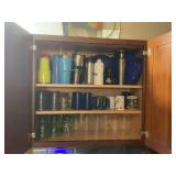 Kitchen Cabinet Assortment of Tumblers, Mugs, and Drinking Glasses