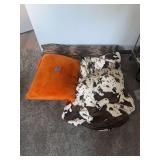 Assorted Throw Pillows and Faux Fur Blanket Lot