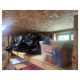 Storage Lot Including Latching Tote and Trash Bags