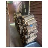 Stacked Hardwood Firewood Logs