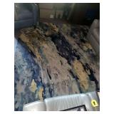 Abstract Pattern Area Rug in Blue and Earth Tones
