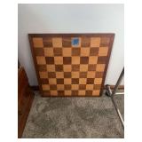 Large Wooden Checker and Chess Board