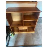 Wooden Multi-Compartment Storage Shelf with Single Drawer