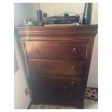 Dark Wood Dresser with Four Drawers