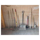 Assorted Long-Handled Garden and Yard Tools Lot