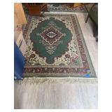 Traditional Medallion Area Rug with Fringe