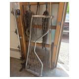 Assorted Rigging and Farm Equipment Lot Including Metal Gate and Chains