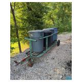Trash Can Toter Trailer, w/ Trash Cans