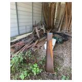 Assorted Wood Lumber and Metal Scrap Lot