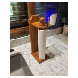 Wooden Paper Towel Holder with Finial Top