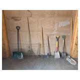 Assorted Long-Handled Yard and Garden Tools Lot