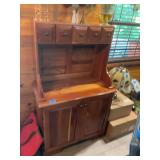 Wooden Hutch with Storage Base and Top Drawers