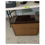 Console Style Humidifier with Brown and Wood Grain Finish