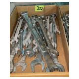Assorted Combination and Open-End Wrenches Box