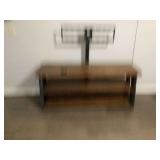 Industrial Wood and Metal TV Stand with Integrated Mount