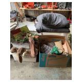 Assorted Home Decor, Seasonal Wreaths, and Pillows Lot