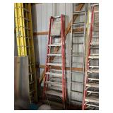Assorted Ladders Including Fiberglass and Aluminum Models