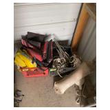 Assorted Boating Equipment Lot with Life Jackets, Anchor, Ropes, and Buoys