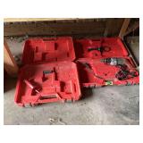 Milwaukee Power Drill with Red Plastic Carrying Case