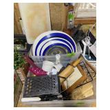 Kitchenware Assortment with Nested Bowls and Utensils