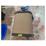 Set of Stackable Stools with Woven Fabric Upholstery