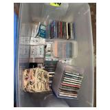 Assorted Lot of Audio Cassette Tapes and Compact Discs with Storage Cases