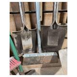 Assorted Long Handled Shovels and Scraper Tool Lot